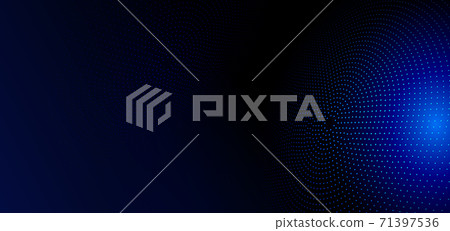 Abstract technology futuristic particle lines on dark blue background with light effect. Abstract technology futuristic particle lines on dark blue background with light effect. 71397536