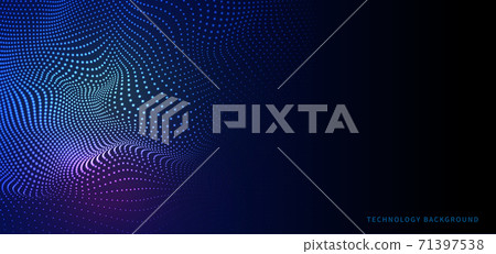 Abstract futuristic particle lines mesh on blue background with light effect. Technology concept. Abstract futuristic particle lines mesh on blue background with light effect. Technology concept. 71397538