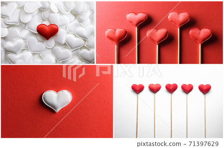 Set from four images for Valentines day 71397629