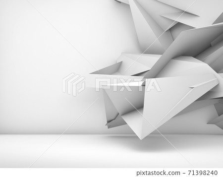 Abstract white 3d interior background 71398240