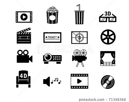 電影電影院圖標集 電影電影院圖標集 71398368