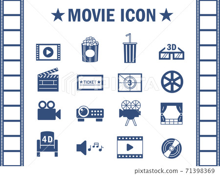 電影電影院圖標集 電影電影院圖標集 71398369