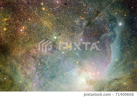 Outer space art. Starfield. Elements of this image furnished by NASA. 71400608