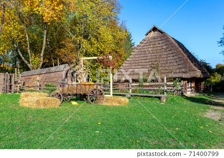 Carpathians. Traditional old village house. Carpathians. Traditional old village house. 71400799