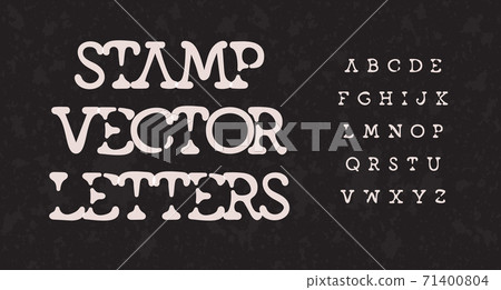 Awesome Stamp alphabet. Melt segment stunning font, ink stain type for vintage logo, headline, monogram, creative lettering and retro typography. Minimal style sans letters, vector typographic design Awesome Stamp alphabet. Melt segment stunning font, ink stain type for vintage logo, headline, monogram, creative lettering and retro typography. Minimal style sans letters, vector typographic design 71400804