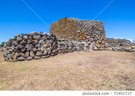 The nuraghe, ancient megalithic edifice found in Sardinia. Italy 71401727
