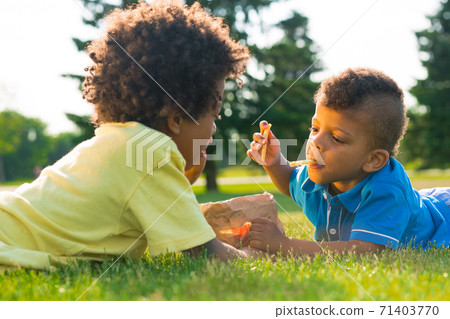 Guys have a breakfast. Guys have a breakfast. 71403770