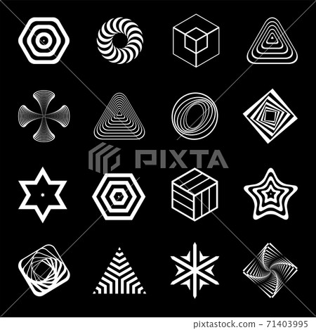 Design elements set. Abstract icons. 71403995