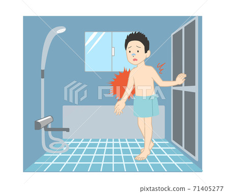 Heat shock in the bathroom Male (no line) 71405277