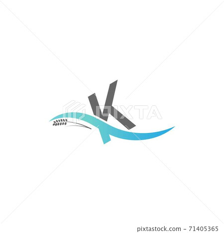 Icon logo letter K drop into the water - Stock Illustration [71405365 ...