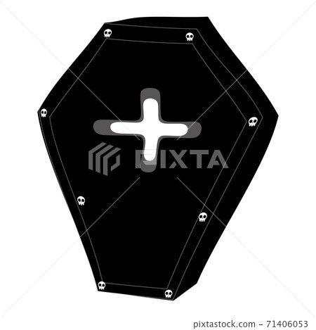 Isoalted coffin with a cross Isoalted coffin with a cross 71406053