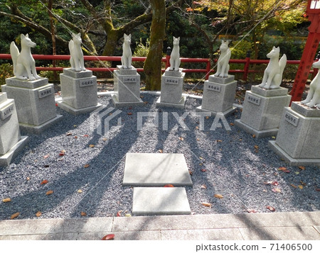 長門豐川稻荷白狐雕像 長門豐川稻荷白狐雕像 71406500