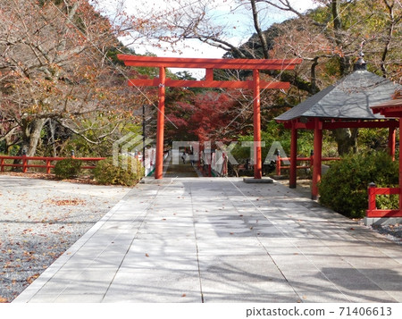 Torii in front of the main hall of Nagato Toyokawa Inari 71406613