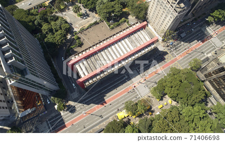 Topl view of MASP museum in Sao Paulo city, Topl view of MASP museum in Sao Paulo city, 71406698