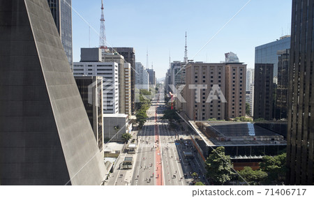 Avenida Paulista in Sao Paulo city, Brazil 71406717