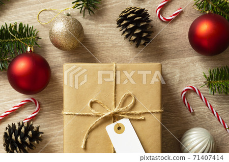 Christmas and parcels. Fir trees, decorations and luggage. Shopping, gifts, Christmas supplies, Christmas preparations, etc. Christmas and parcels. Fir trees, decorations and luggage. Shopping, gifts, Christmas supplies, Christmas preparations, etc. 71407414