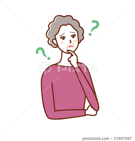 Forgotten elderly woman 71407997