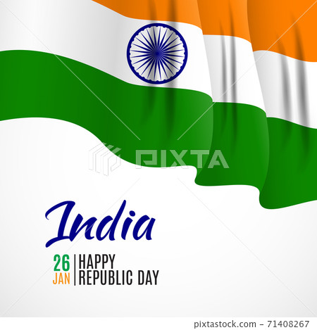 Happy India Republic Day26 January. Vector Illustration Happy India Republic Day26 January. Vector Illustration 71408267