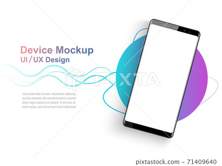 New realistic mobile black smartphone modern style blank screen. Template for infographics or presentation UI design interface. illustrator vector. New realistic mobile black smartphone modern style blank screen. Template for infographics or presentation UI design interface. illustrator vector. 71409640