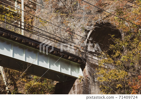 Agatsuma Gorge Japan's shortest railway tunnel JR Agatsuma Line Tarusawa Tunnel Remains 2020.11 Film-like 2 Agatsuma Gorge Japan's shortest railway tunnel JR Agatsuma Line Tarusawa Tunnel Remains 2020.11 Film-like 2 71409724