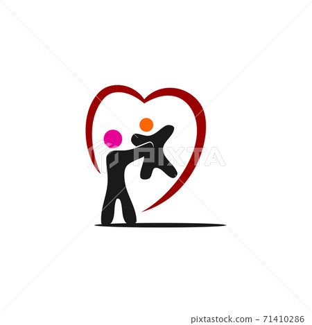 heart Care Kid and parent family Template heart Care Kid and parent family Template 71410286