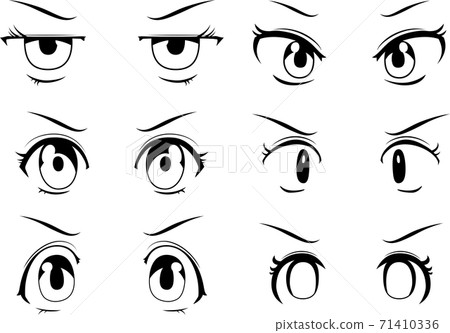 angry manga eyes