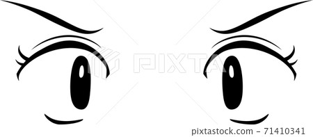 Anime-style eyes cute pretty girl anime manga - Stock