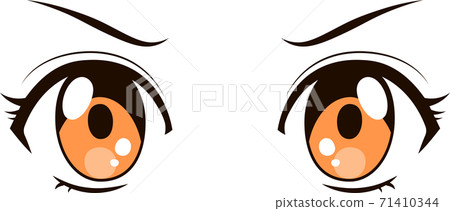 Angry female anime eye Royalty Free Vector Image