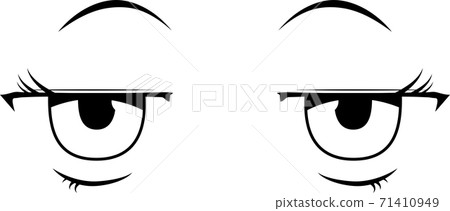 Anime-style eyes Cute beautiful girl Anime - Stock Illustration  [71410950] - PIXTA