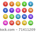 Set of colorful number icons 71411209
