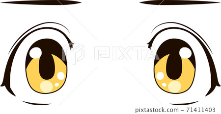動漫風格的眼睛可愛漂亮的女孩動漫卡通正常無表情 71411403