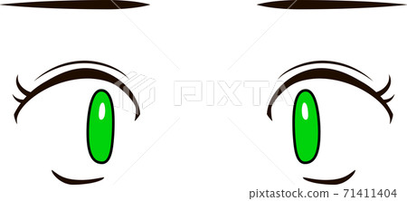 動漫風格的眼睛可愛漂亮的女孩動漫卡通正常無表情 動漫風格的眼睛可愛漂亮的女孩動漫卡通正常無表情 71411404