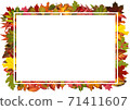 Autumn photo frames Made of autumn leaves 71411607