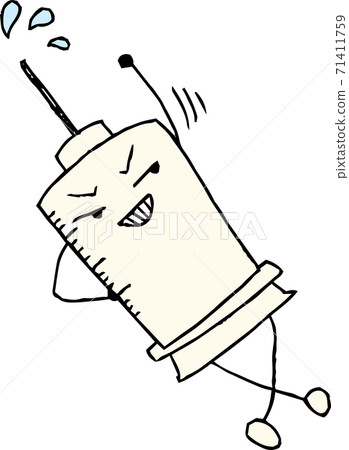 Syringe Medical device Vaccine Hand drawn illustration Syringe Medical device Vaccine Hand drawn illustration 71411759