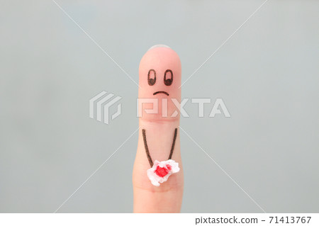 Fingers art of man. Concept of hemorrhoid treatment. Fingers art of man. Concept of hemorrhoid treatment. 71413767