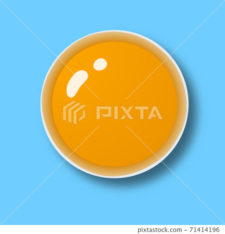 Egg Top View on blue background. Vector Illustration. 71414196