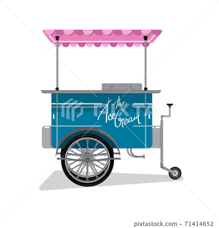 Ice Cream stand cart vector illustration isolated Stock Vector by  ©leszekglasner 63982027