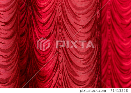 Red curtain as abstract background Red curtain as abstract background 71415238