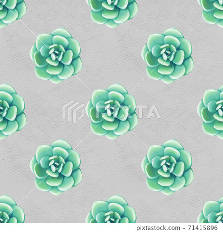 Seamless pattern with succulents. Beautiful floral print. Seamless pattern with succulents. Beautiful floral print. 71415896