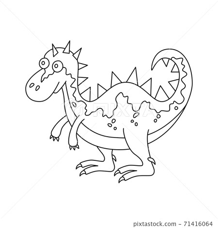 Cute dinosaur. Hand drawn dino. Vector illustration in doodle and cartoon style Cute dinosaur. Hand drawn dino. Vector illustration in doodle and cartoon style 71416064