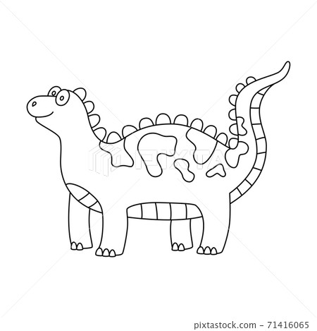 Cute dinosaur. Hand drawn dino. Vector illustration Cute dinosaur. Hand drawn dino. Vector illustration 71416065