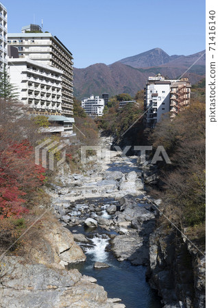 Scenery of Kinugawa Onsen in Tochigi Prefecture in autumn colors Scenery of Kinugawa Onsen in Tochigi Prefecture in autumn colors 71416140