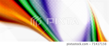 Abstract Background. Smooth flowing lines, blurred waves, rainbow color style stripes. Vector illustrations for covers, banners, flyers and posters and other 71417138