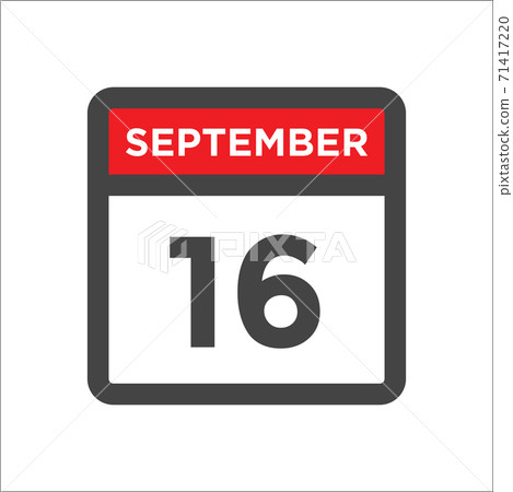 September 16 calendar icon with day and month 71417220