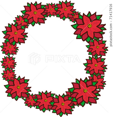 Clear main line poinsettia round frame 71417916