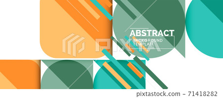 Simple circles and triangles abstract background. Vector illustration for covers, banners, flyers and posters and other designs Simple circles and triangles abstract background. Vector illustration for covers, banners, flyers and posters and other designs 71418282
