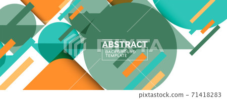Simple circles and triangles abstract background. Vector illustration for covers, banners, flyers and posters and other designs Simple circles and triangles abstract background. Vector illustration for covers, banners, flyers and posters and other designs 71418283