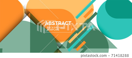 Simple circles and triangles abstract background. Vector illustration for covers, banners, flyers and posters and other designs Simple circles and triangles abstract background. Vector illustration for covers, banners, flyers and posters and other designs 71418288