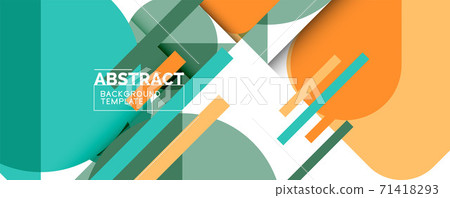 Simple circles and triangles abstract background. Vector illustration for covers, banners, flyers and posters and other designs Simple circles and triangles abstract background. Vector illustration for covers, banners, flyers and posters and other designs 71418293