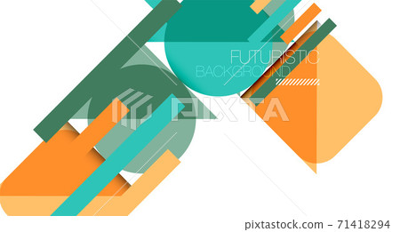 Simple circles and triangles abstract background. Vector illustration for covers, banners, flyers and posters and other designs Simple circles and triangles abstract background. Vector illustration for covers, banners, flyers and posters and other designs 71418294